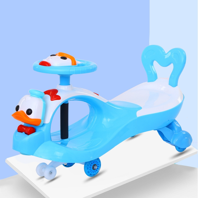 2024 new cute little duck design children twist car musical swing car OEM wholesale cheap baby ride on electric kids ridding car