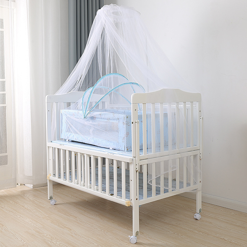 2023 new baby cot bed crib removable baby bassinet for sale/high quality white Multi-functional solid wood bed for baby