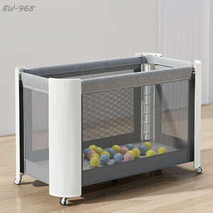 2024 New Modern baby playpen kids cabinet for new born baby room/Portable Folding Crib Foldable Play Yard Baby Carry Cot bed