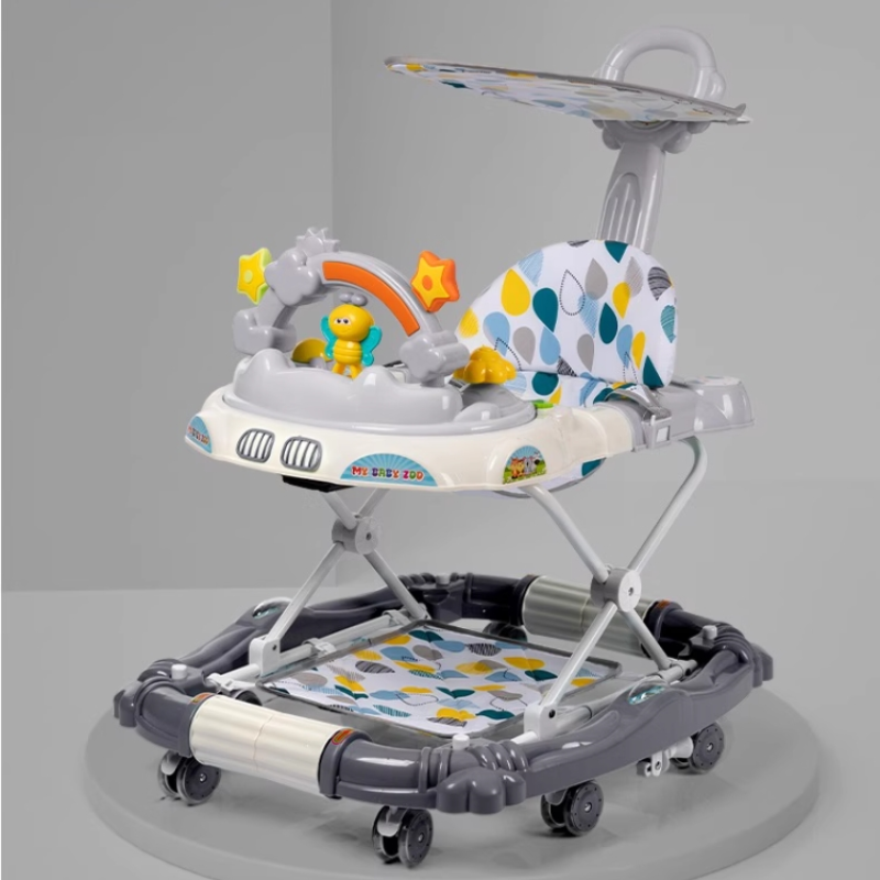 Anti-rollover base Adjustable Foldable Infant Baby Walker Sit To Stand Learning Walking Popular Baby Walker