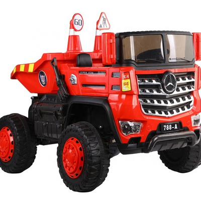 Big Kids Ride On Dump Truck Kids remote control Tractor/  2 seats big kids electric ride on car with automatic rising tipper