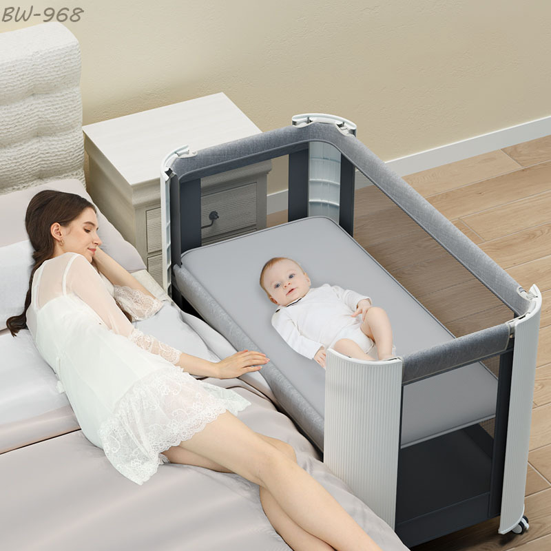 2024 New Modern baby playpen kids cabinet for new born baby room/Portable Folding Crib Foldable Play Yard Baby Carry Cot bed