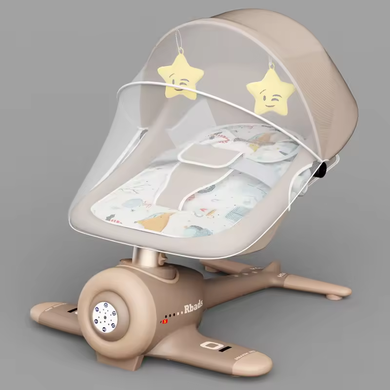 2024 Multi-function Automatic Baby Rocker Bassinets Swing Rocking Cradle Berceau Electric Baby Rocking Chairs Bedding Set