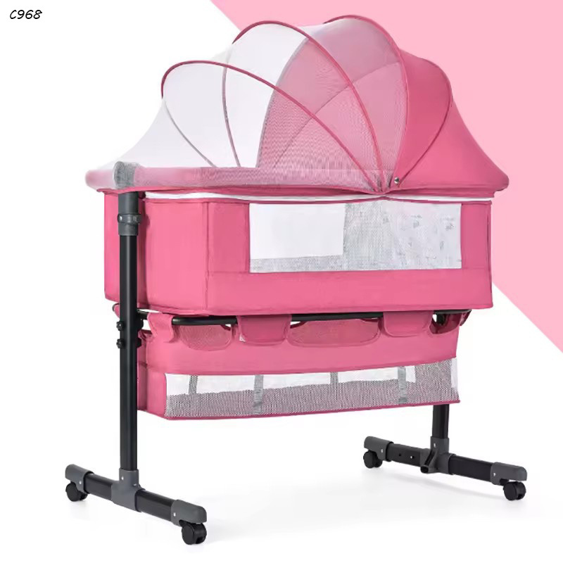 Multifunctional Newborn Baby Bedside Sleeper/Potable Infant Bassinet/Luxury Baby Bassinet Bedside Crib with Canopy Cradle cot