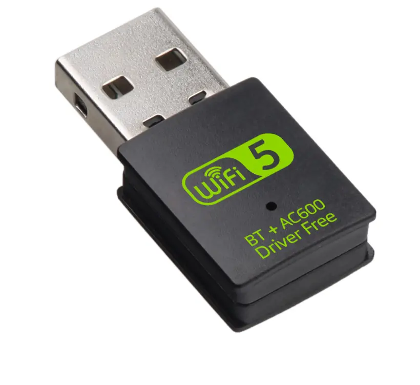 BT+AC600mpbs free drive wifi bluetooth usb 2 in 1 wifi bluetooth usb adapter usb wifi 5 wireless dongle for laptop pc