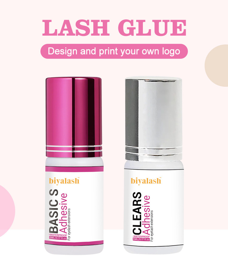 BIYALASH Custom Private Label 0.5 Sec Individual Lash Extension Glue Adhesive Eyelashes Glue Waterproof Eyelash Glue