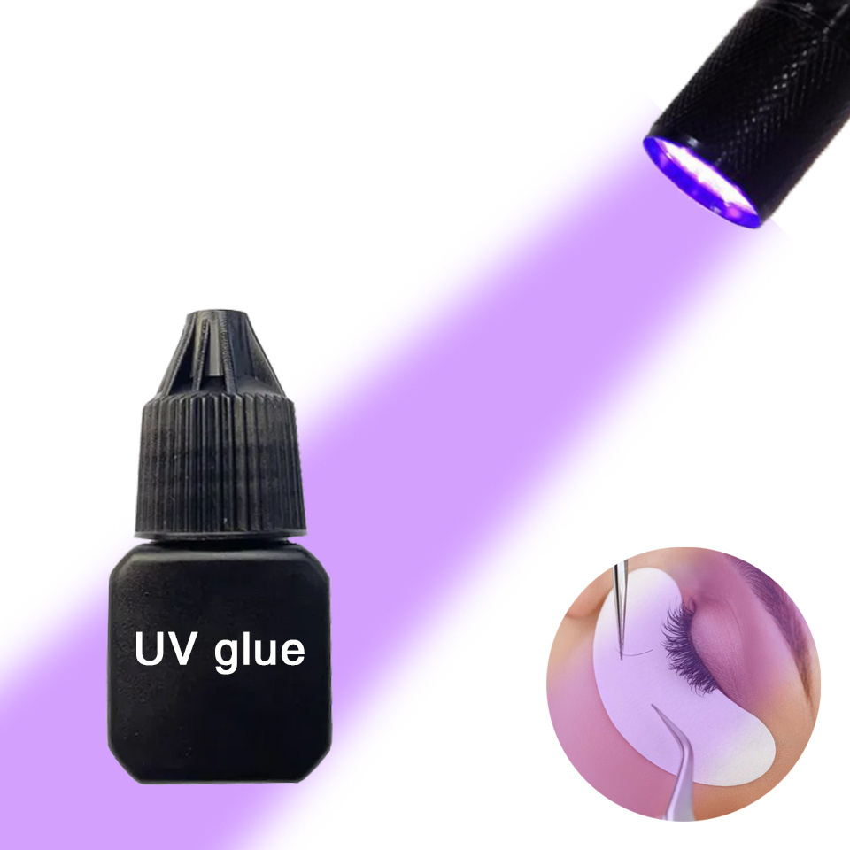 Extra Strong Individual Semi Permanent Extension Black Adhesive Eyelash Extension Uv Lash Glue