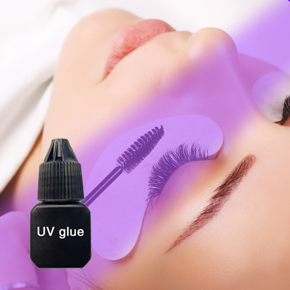 Extra Strong Individual Semi Permanent Extension Black Adhesive Eyelash Extension Uv Lash Glue