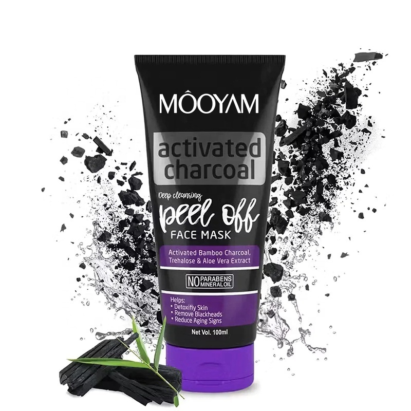 Private Label Activated Charcoal Peel Off Mask Eliminating Blackhead Detoxifying Charcoal Peel Off Facial Mask