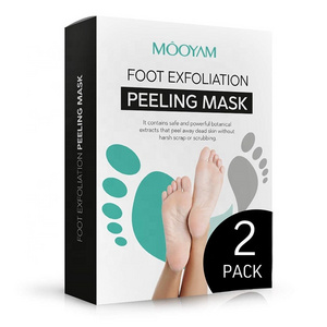 Natural Aloe Papaya Foot Mask 2 Pack Exfoliating Repair Peeling Away Calluses Dead Skin Foot Peeling Socks Peel Off Foot Mask