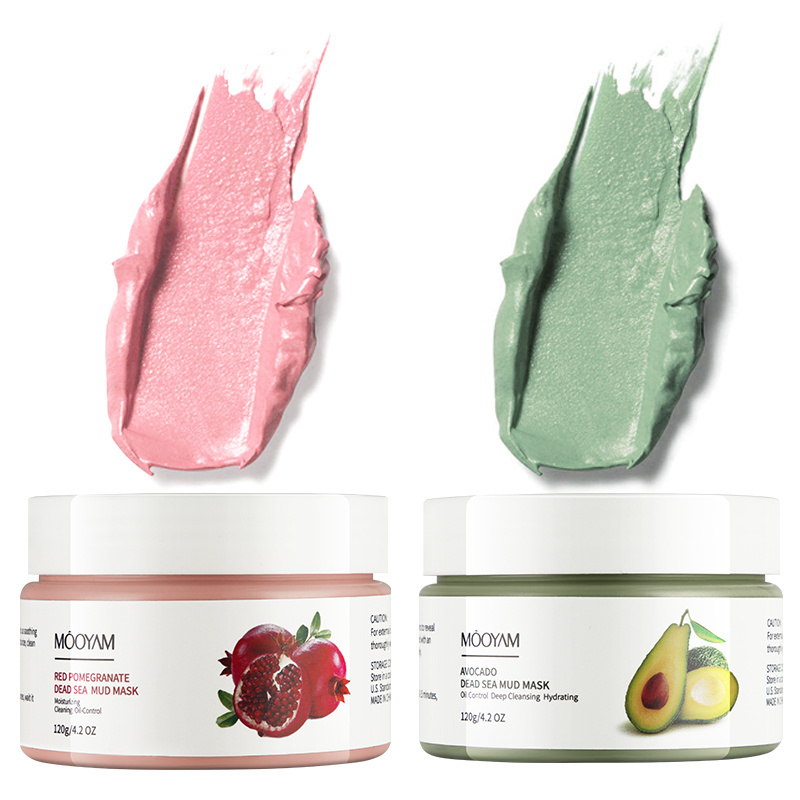 Best Selling Products Private Label Organic Fruit Extract Mud Facial Mask Skin Care Avocado Blueberry Clay Face Mask