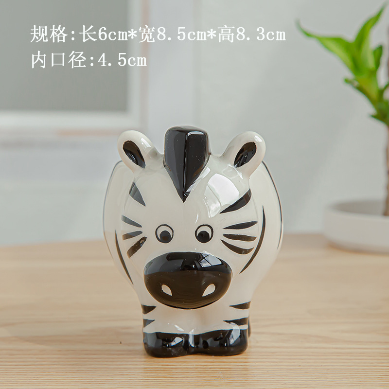 Cute cartoon animal shape succulent flower pot European creative plant wholesale ceramic flower pot