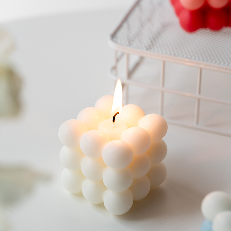 New arrival Hot Selling INS Style Rubik's Cube Scented Candle , Korea hot sale Handmade Soybean Candle