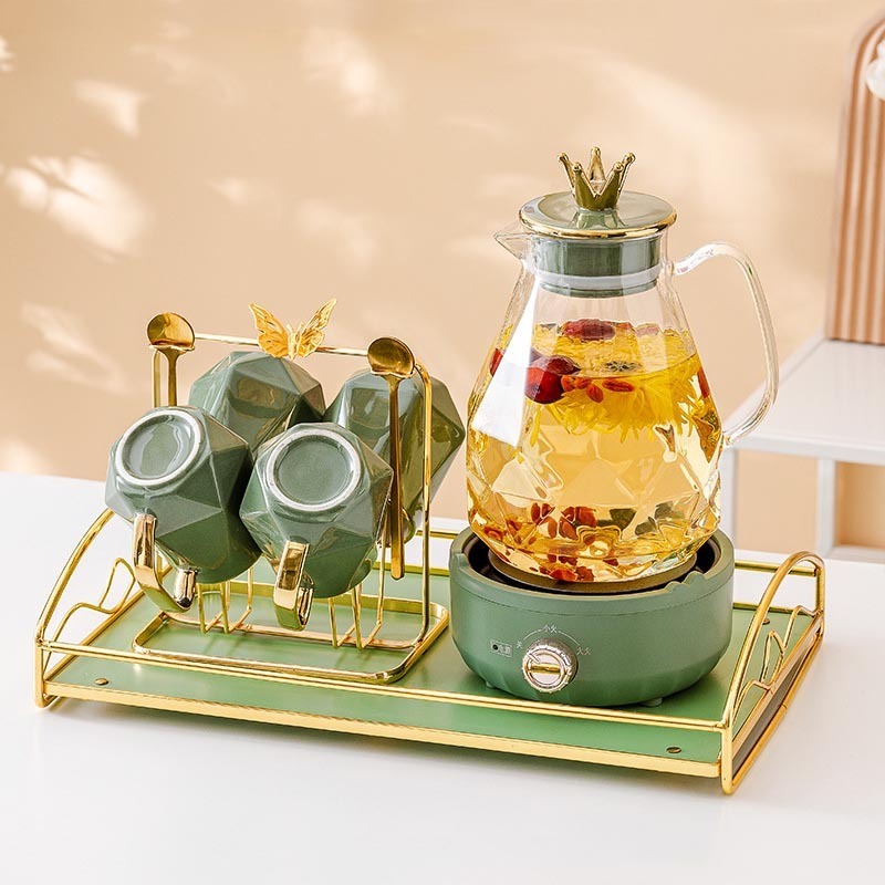 Chaozhou Tea Pot and Cup Set Gold Rim Porcelain with glass Ceramic Customized Box Logo Coffee Packing Paper