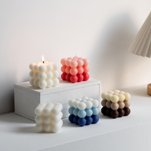 New arrival Hot Selling INS Style Rubik's Cube Scented Candle , Korea hot sale Handmade Soybean Candle