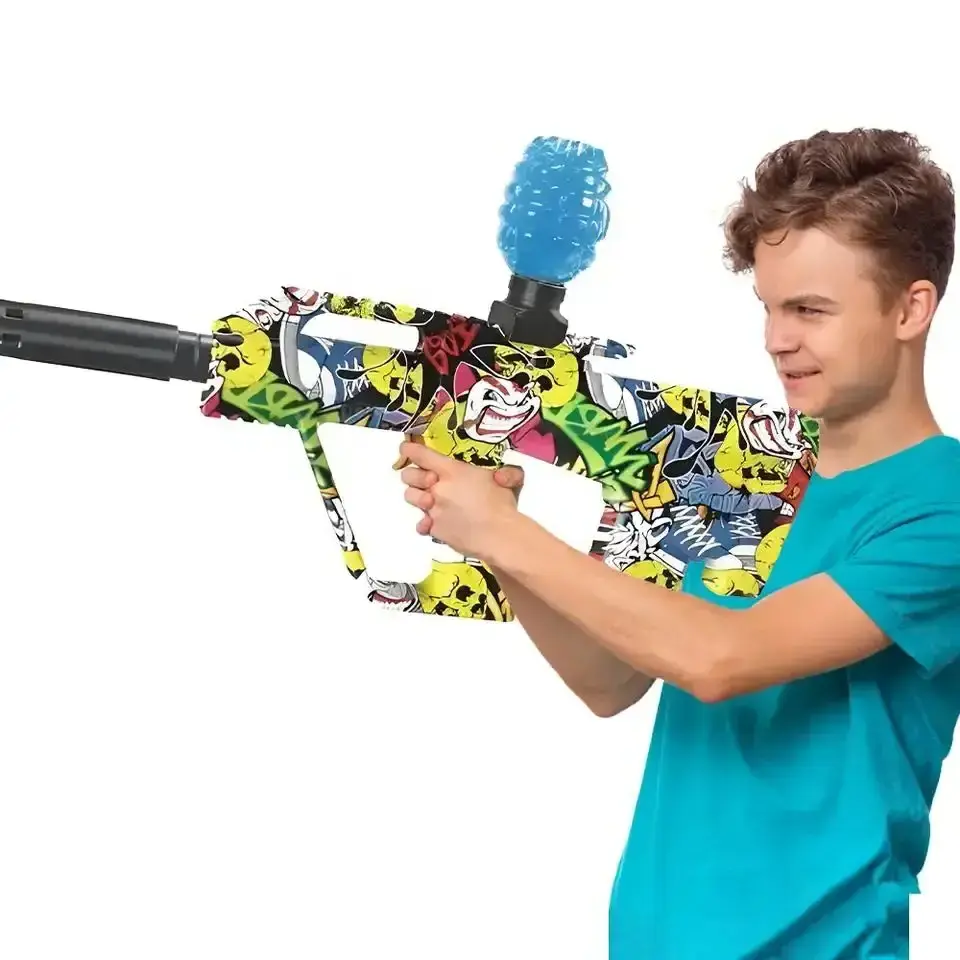 Chinese Manufacturer Electric Ak47 Airsoft Splatter Ball Gel Gun Toys Kid Play Toy Plastic Gun