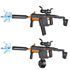 Toy Gun Play Shooting Foldable Buttstock soft bullet ejecting Vector Gel Ball Blaster Electric Outdoor Splatter Gel Beads Black