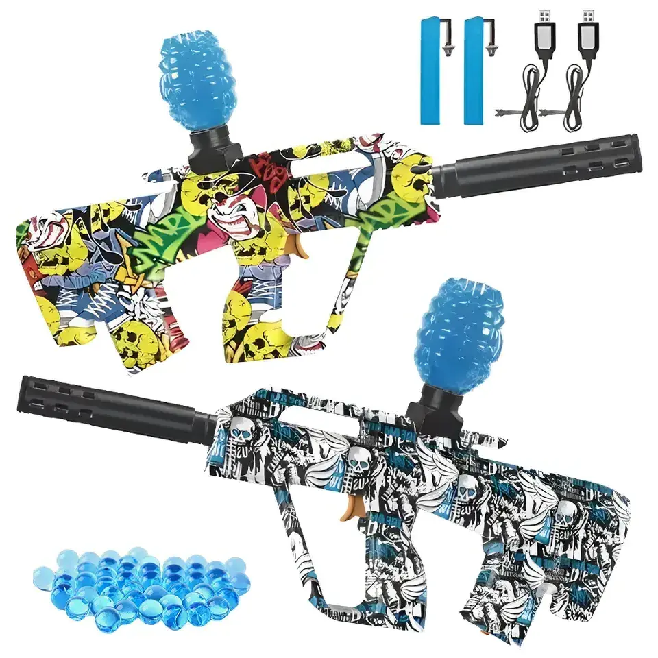 Chinese Manufacturer Electric Ak47 Airsoft Splatter Ball Gel Gun Toys Kid Play Toy Plastic Gun