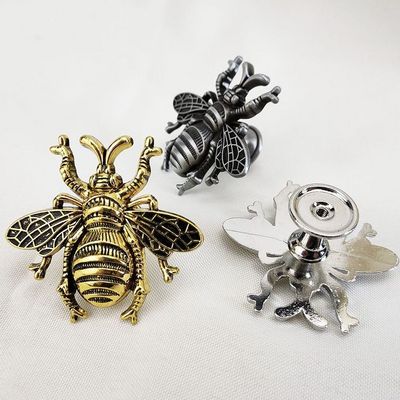 Creative Little Bee Handle Knob Metal Insect Bee Cabinet Drawer Furniture Single Hole Handle Knob