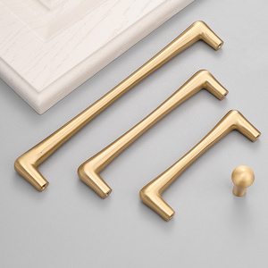 Brass gold modern minimalist luxury wardrobe door pull cabinet drawer pull