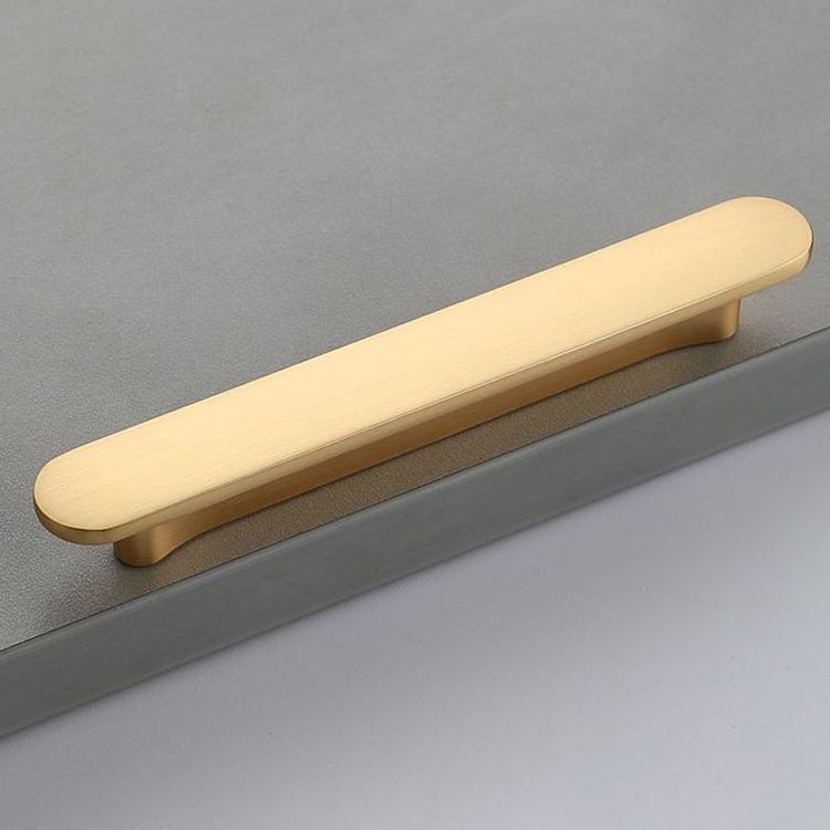 Modern Minimalist Brass Brushed Golden Cabinet Handle Pulls Zinc Alloy Drawer Furniture Handle Knob