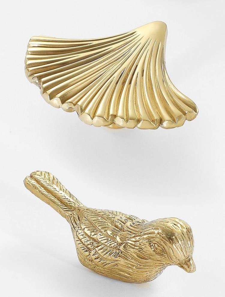 Solid Brass Bird Pull Handle Unique Creative Furniture Cabinet Decoration Bird Handle Knob