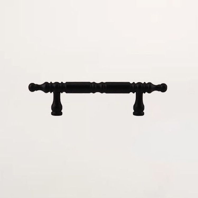 Simple European Furniture Solid Brass Handle Knobs Hardware Cabinet Wardrobe Door Handle Black Drawer Brass Handle Pulls