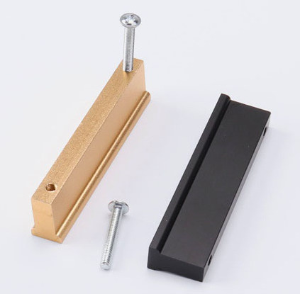 Brush Gold Door Aluminium Profile Handle For Cabinet Furniture Kitchen Drawer