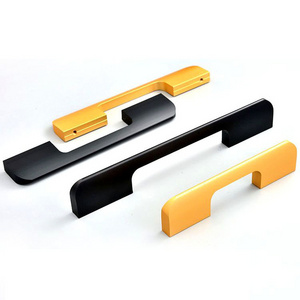 Solid Zinc Alloy Furniture Pull Handle Black Gold T-Bar for Kitchen Cupboard Wardrobe Drawers Dresser and Door Cabinet Handle