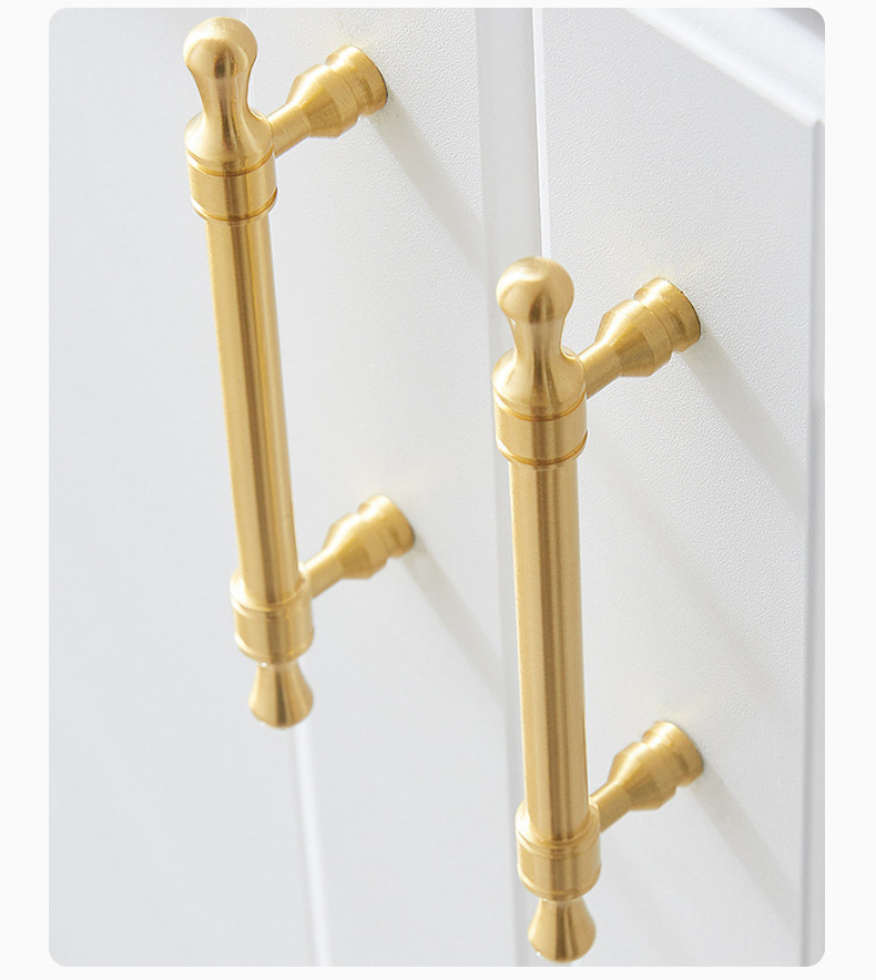 New design furniture handle Brass single hole handle European style cupboard and wardrobe door handle