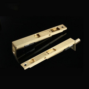 Solid Brass Flush Door Bolt Latch Lock Concealed Security Hidden Slide Flush Door Bolt Lock