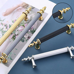 Luxurious Design European Cabinet Handles Round Tube Wardrobe Bathroom Cabinet Door Drawer Furniture Hardware Decoration Handle