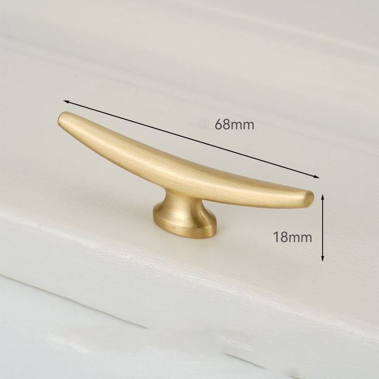 Luxury Brushed Solid Brass Bronze Gold Kitchen Cabinet Handles Pull t Shape Furniture Hardware Drawer Handle Knobs