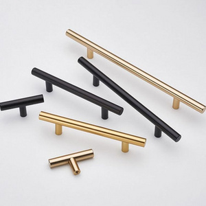 Factory New Customizable Furniture Hardware Handle Gold Black Cabinet Wardrobe Handle Furniture Handle & Knob Modern Popular