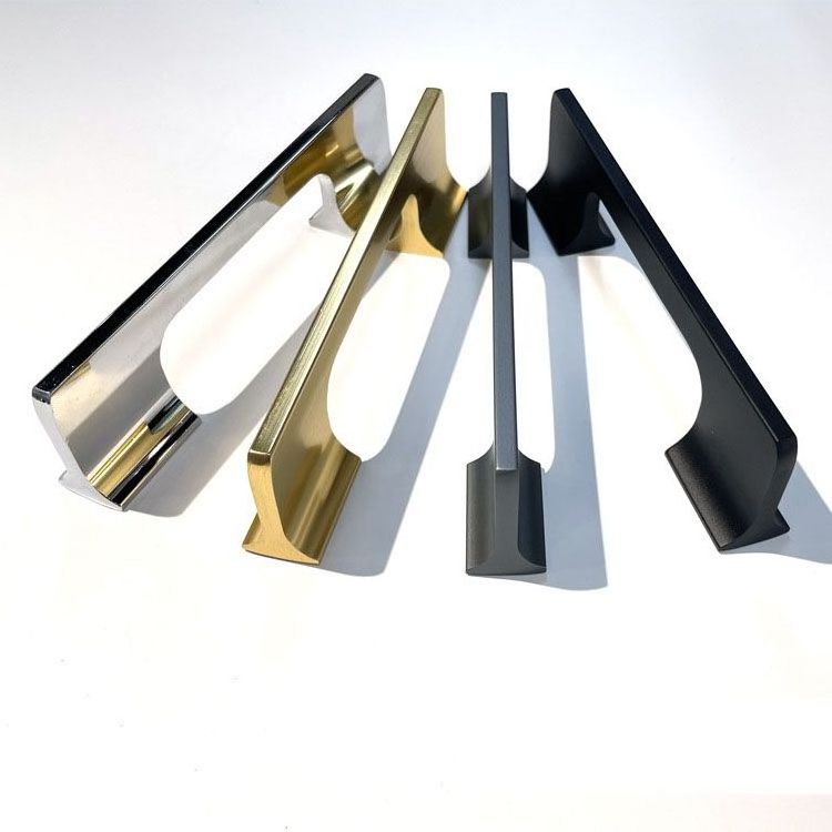 Modern Zinc Alloy Furniture Handle Gold Black Kitchen Cabinet Cabinet Dresser Wardrobe Drawer Door Handle