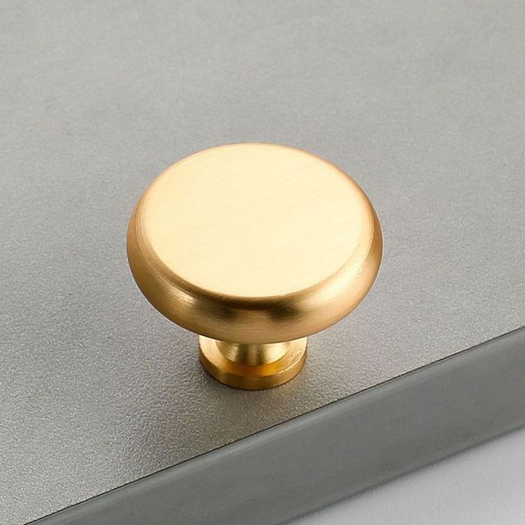 Modern Minimalist Brass Brushed Golden Cabinet Handle Pulls Zinc Alloy Drawer Furniture Handle Knob