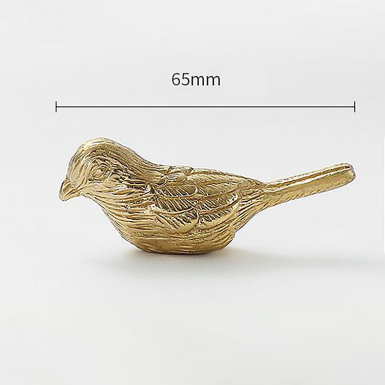 Solid Brass Bird Pull Handle Unique Creative Furniture Cabinet Decoration Bird Handle Knob