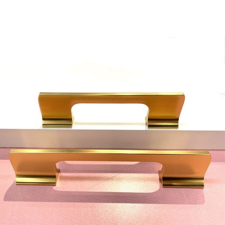 Modern Zinc Alloy Furniture Handle Gold Black Kitchen Cabinet Cabinet Dresser Wardrobe Drawer Door Handle