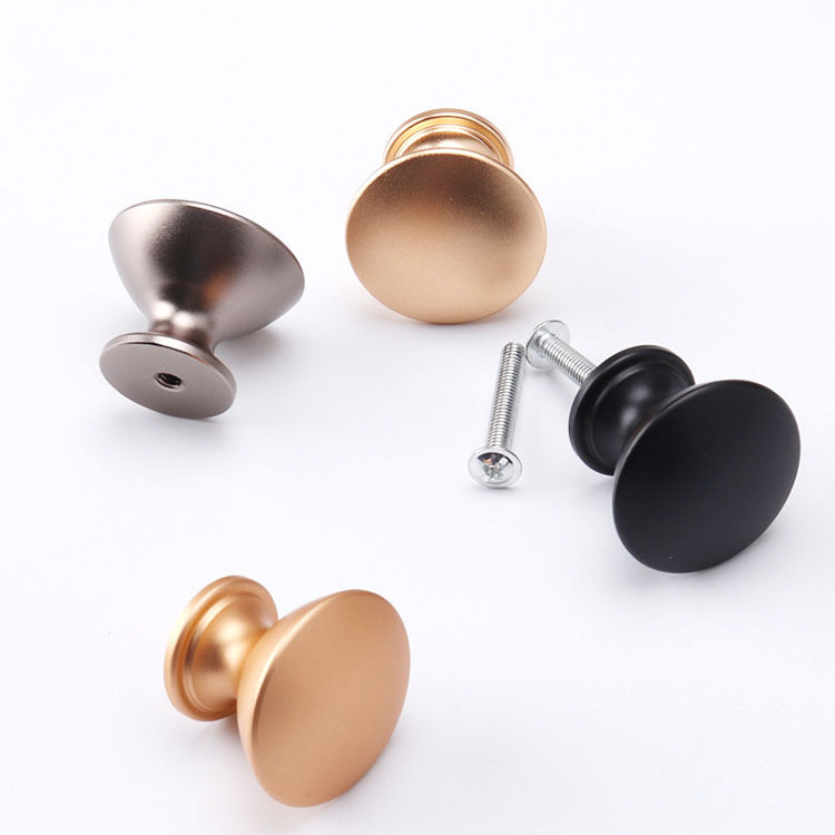 Modern Black Gold Kitchen Cupboard Door Drawer Pull Handle Knob Aluminum Alloy Furniture for Bedroom Office Wardrobe Dresser Use