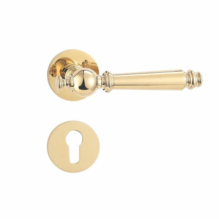 brass gold split door lock magnetic silent silver indoor light luxury bright chrome bedroom door handle