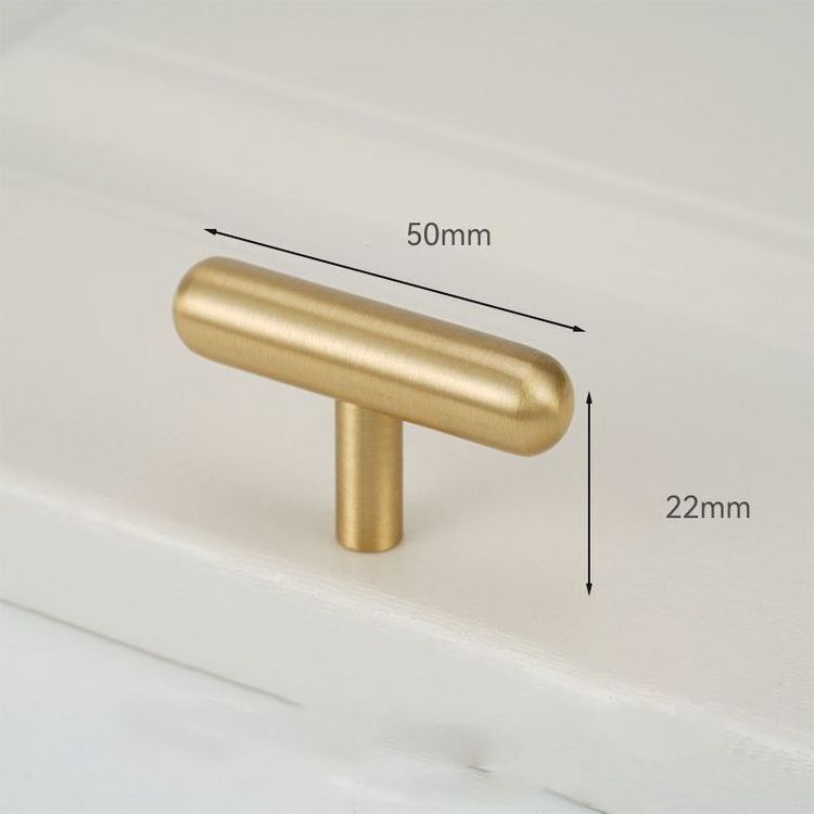 Luxury Brushed Solid Brass Bronze Gold Kitchen Cabinet Handles Pull t Shape Furniture Hardware Drawer Handle Knobs