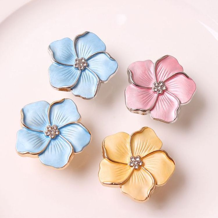 New Cute Decorative Children Room Children Room Dresser Cabinet Flower Shape Handles Knobs