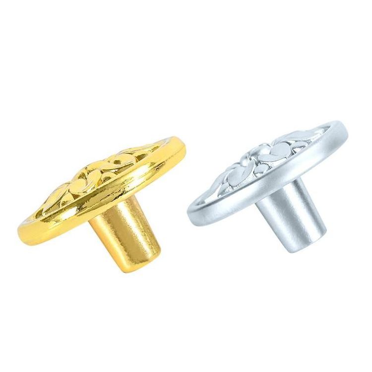 Furniture Simple Zinc Alloy Single Hole Round Small Handle Knob Gold Silver Drawer Knob Pulls