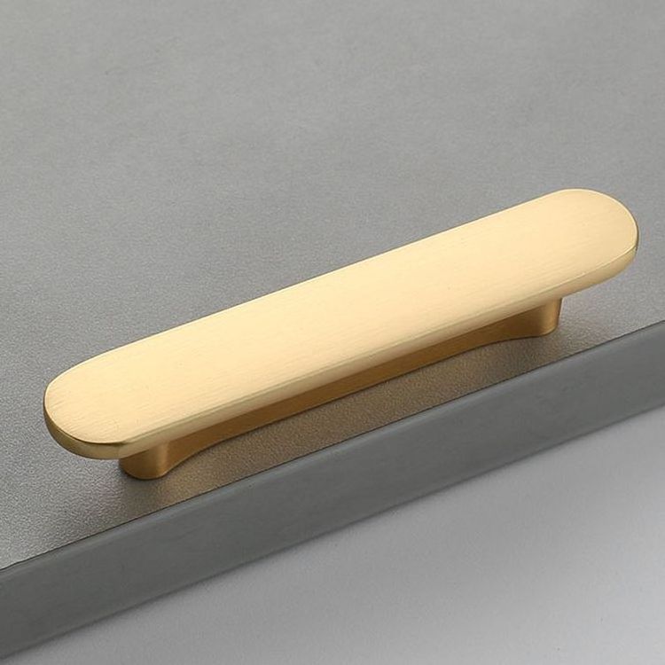 Modern Minimalist Brass Brushed Golden Cabinet Handle Pulls Zinc Alloy Drawer Furniture Handle Knob