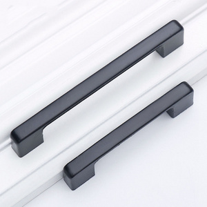 Long Black Matte Kitchen Cabinet Door Handle Wardrobe Drawer Handle Pull Furniture Hardware