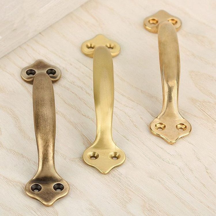 Cabinet Wardrobe Door Brass Handle Knobs Antique Brass Drawer Hardware Pulls Handle