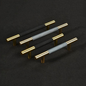 Black Gray Gold Long Furniture Knurled Cupboard Cabinet Door Handles Dresser Drawer Door Knurled Thread Knob Pulls