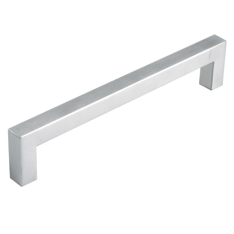 Furniture hardware accessories stainless steel cabinet handle home improvement wardrobe hollow handle square tube silver handle