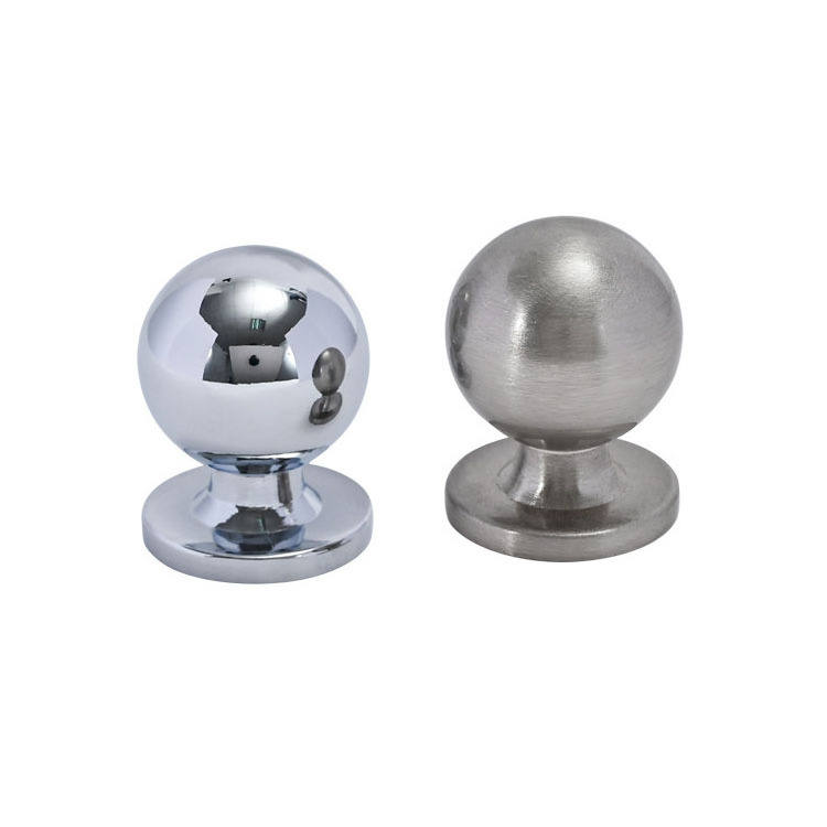 Manufacturer drawer round single hole zinc alloy handle knob Hardware Accessories Furniture Cabinet Brushed Nickel Knobs handle