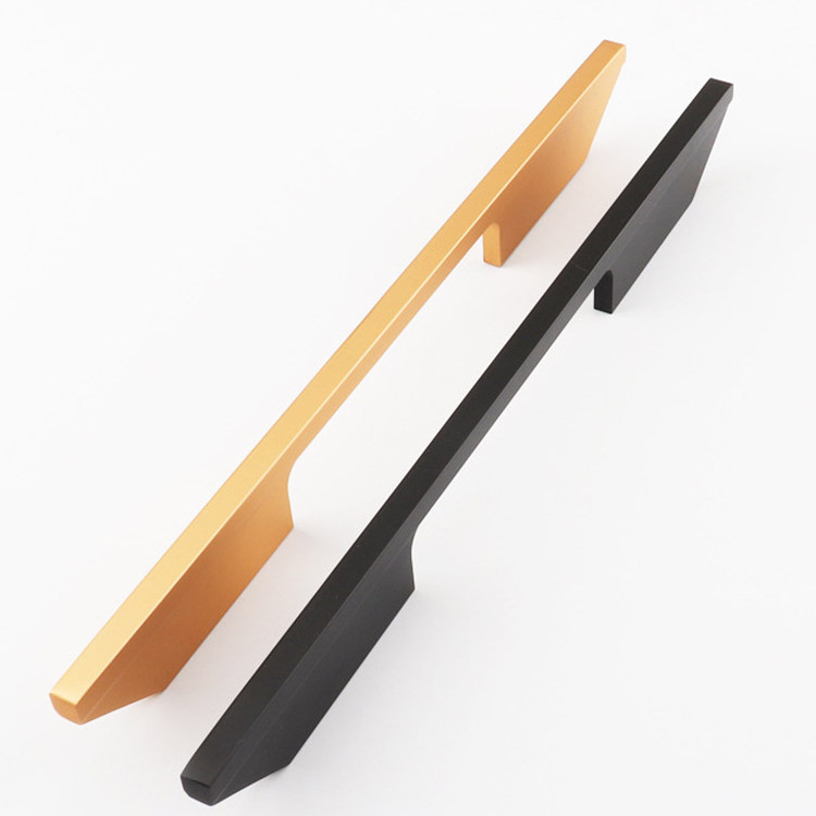 long square pull black matte kitchen cabinet hardware handles modern